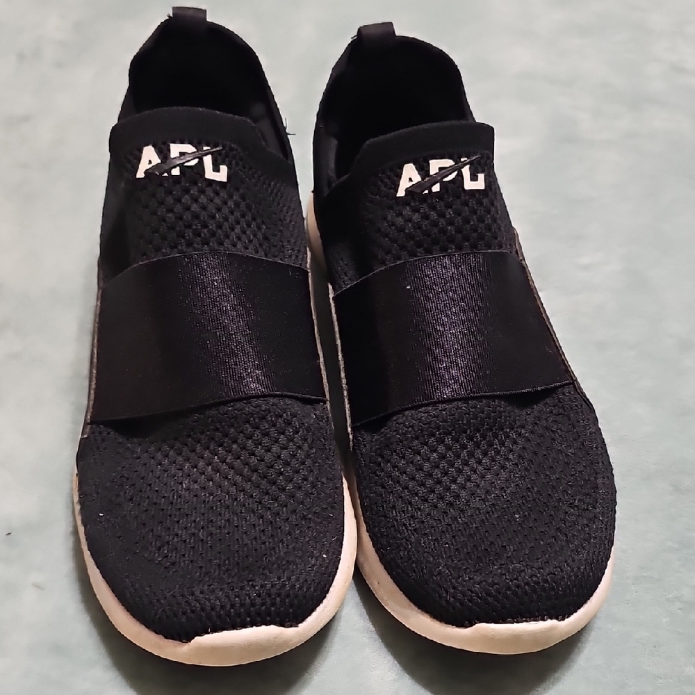 APL Black Knit Slip-On Shoes